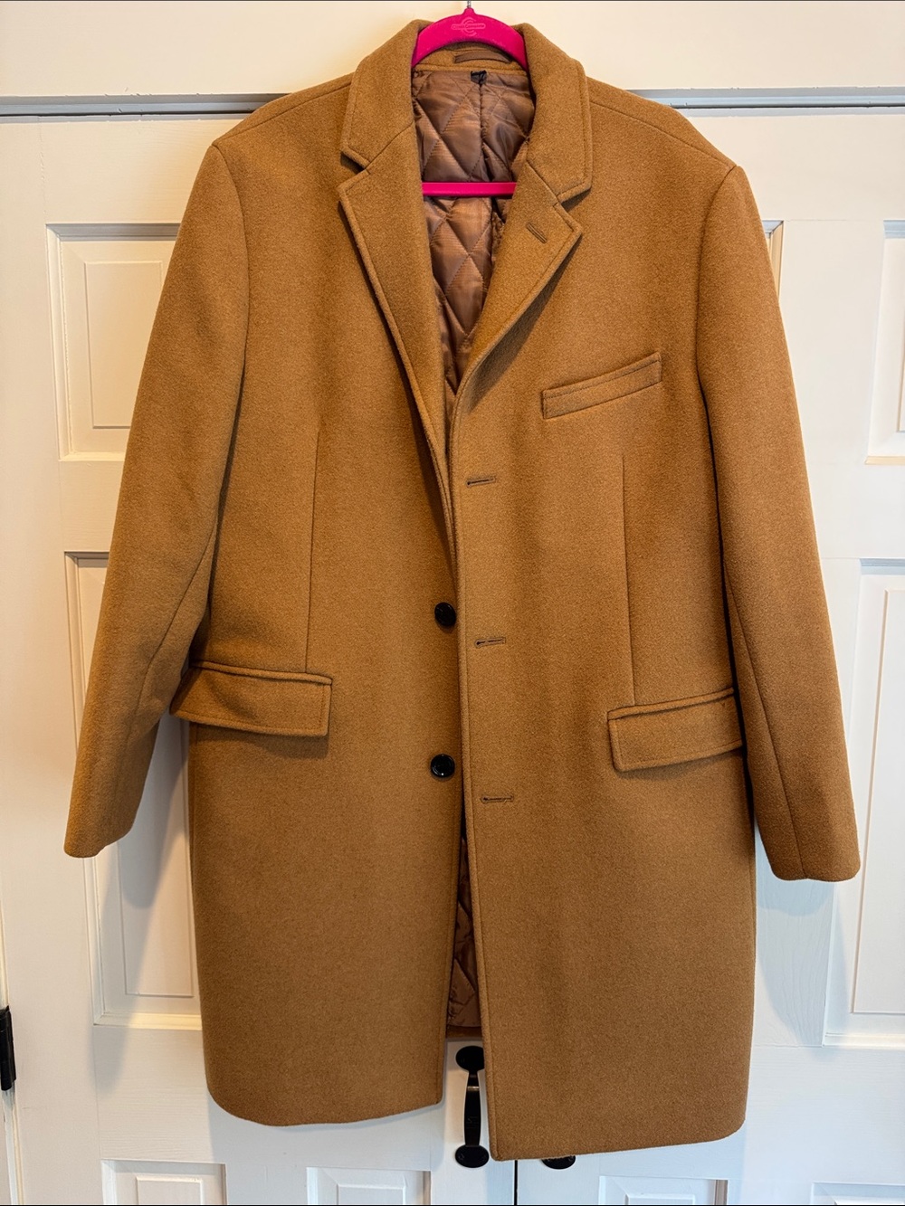 J Crew sz 44 Men's Camel Wool Blend Overcoat - Classic Topcoat